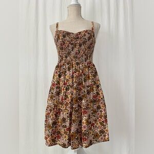Madewell Tucker Tie Strap Lucie Retro Floral Mini Dress Women’s M